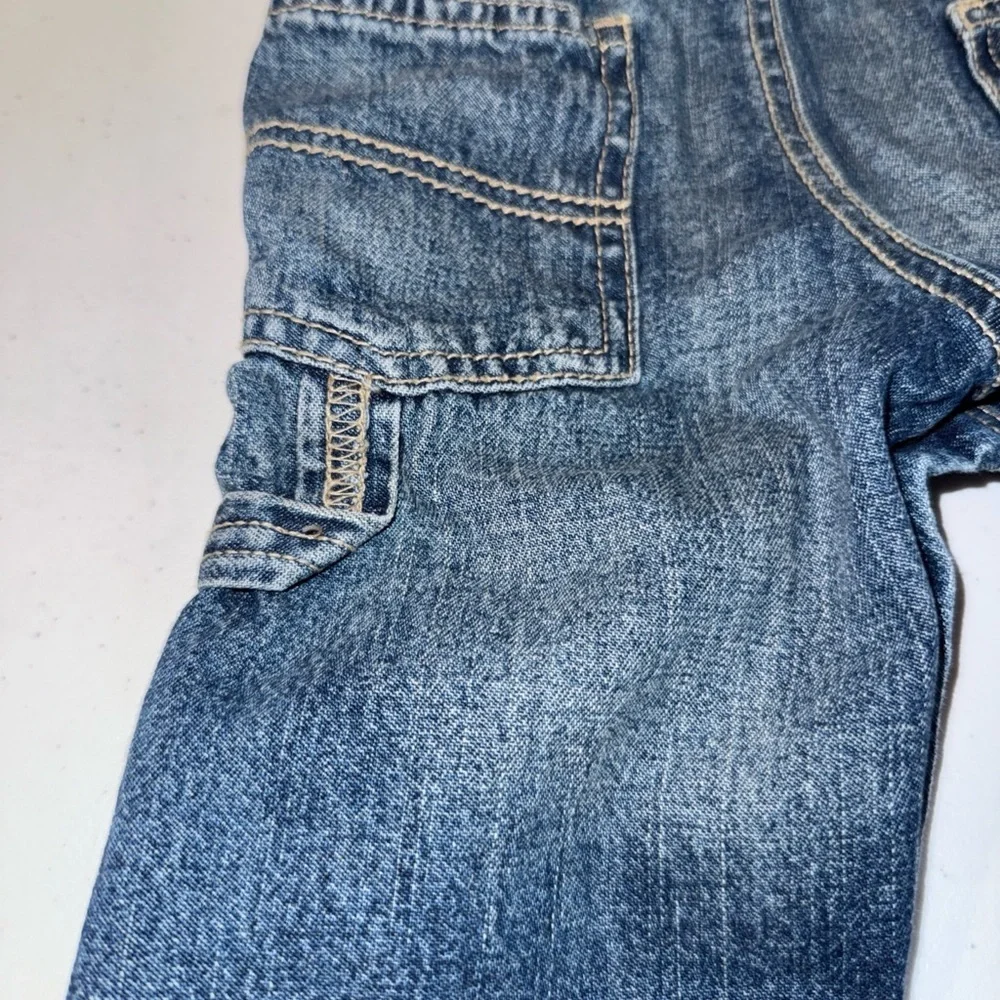 Vintage Oshkosh B'Gosh Denim Overalls‎ 12 Months Baby Made in USA Blue Jean